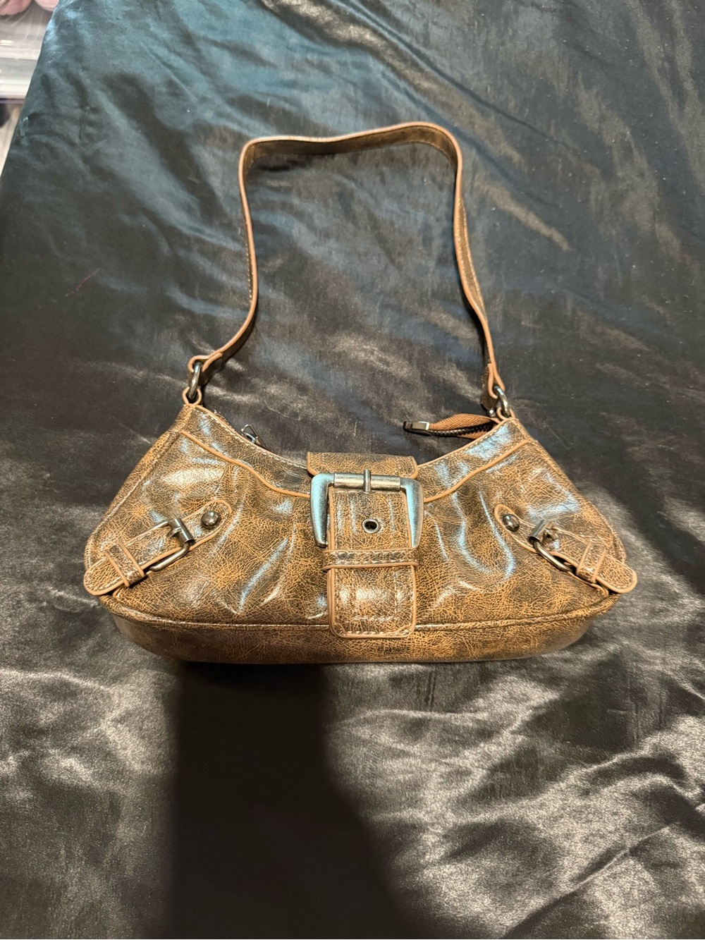 Classic Brown Leather Shoulder Bag - Women